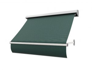 Fönstermarkis Granskog (grön) med motor eller manuell vev i bredd 80–340 cm. Måttanpassad markis från BILLY Markiser i spinnvävd akrylväv med UV-skydd och vattenavvisande yta. Ett klassiskt och hållbart solskydd i naturlig grön ton – med leverans i hela Sverige.