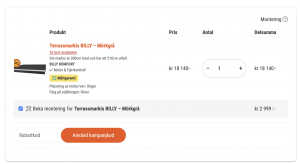 montering terrassmarkis